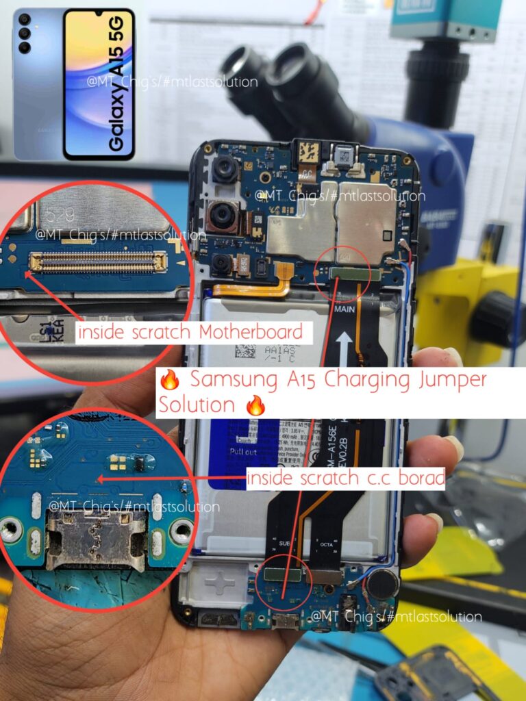 Samsung A15 Charging jumper Solution